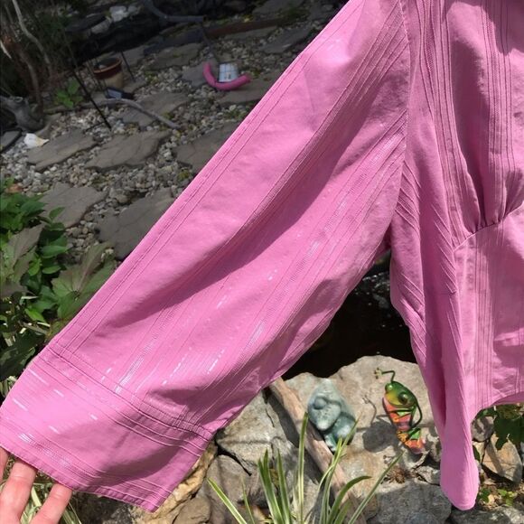 Women’s Pink Button Down Blouse - Picture 5 of 10